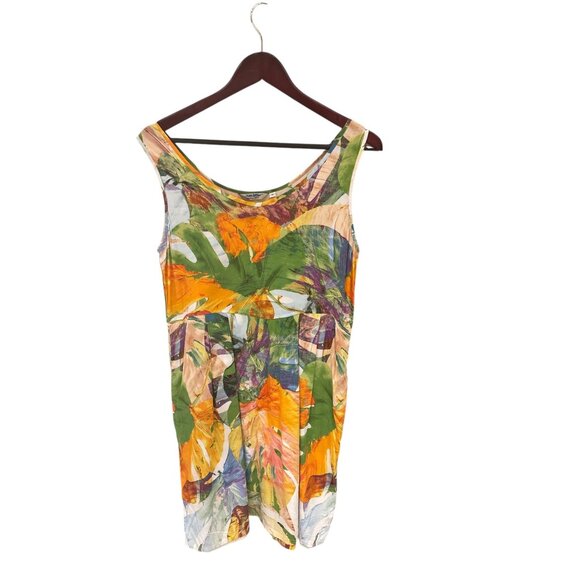 Jams World Tropical Print Sleeveless Dress S Multicolor Lightweight Womens Cloth - Picture 1 of 7